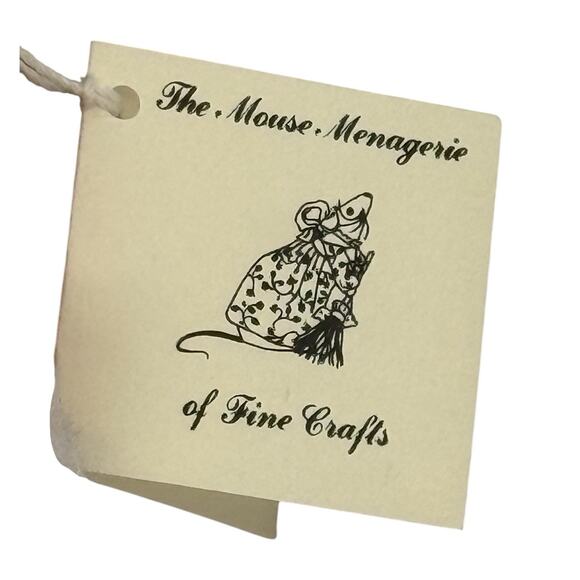 Festive Vintage Handcrafted Wool Felt Mouse Santa Claus Ornament XMAS Friends - Picture 6 of 12